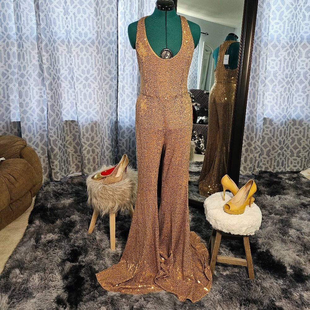 Michael Kors Collection Sequin Jumpsuit – Size 6 – NWT – Retail $5,990.00